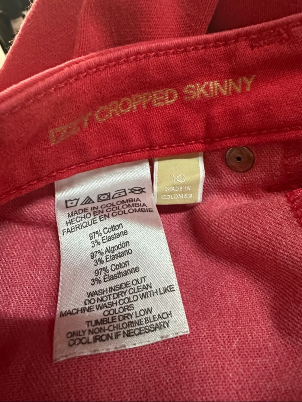 Michael Kors Red Cropped Ankle Jeans - Picture 6 of 6